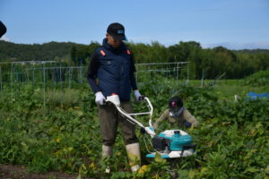 みらいキッズ親子農業体験に向けて圃場を整備