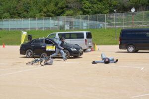 県立播磨農業高校で自転車交通安全教室を開催